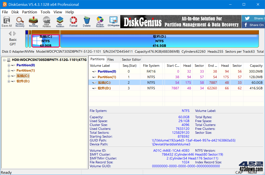 DiskGenius Professional  5.5.0.1488 Crack