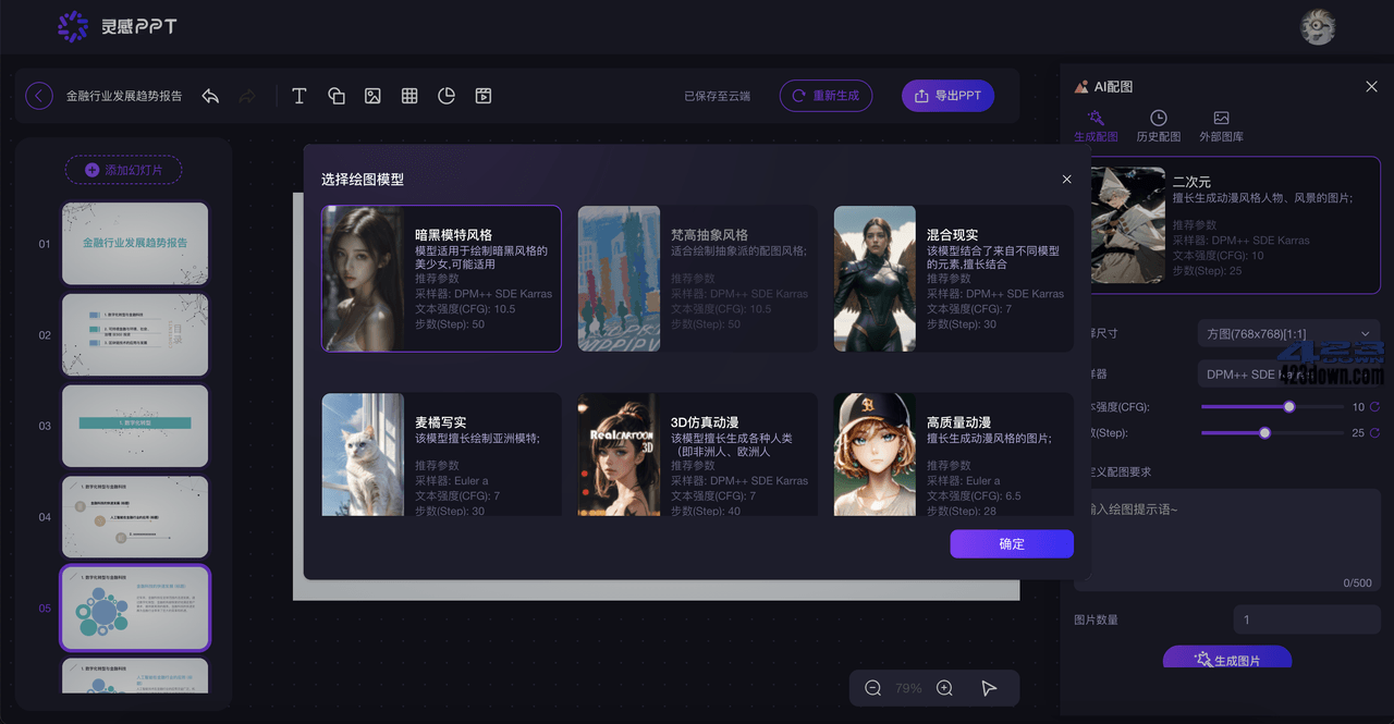 很变态!但能免费Ai绘图,一键生成PPT的AI工具