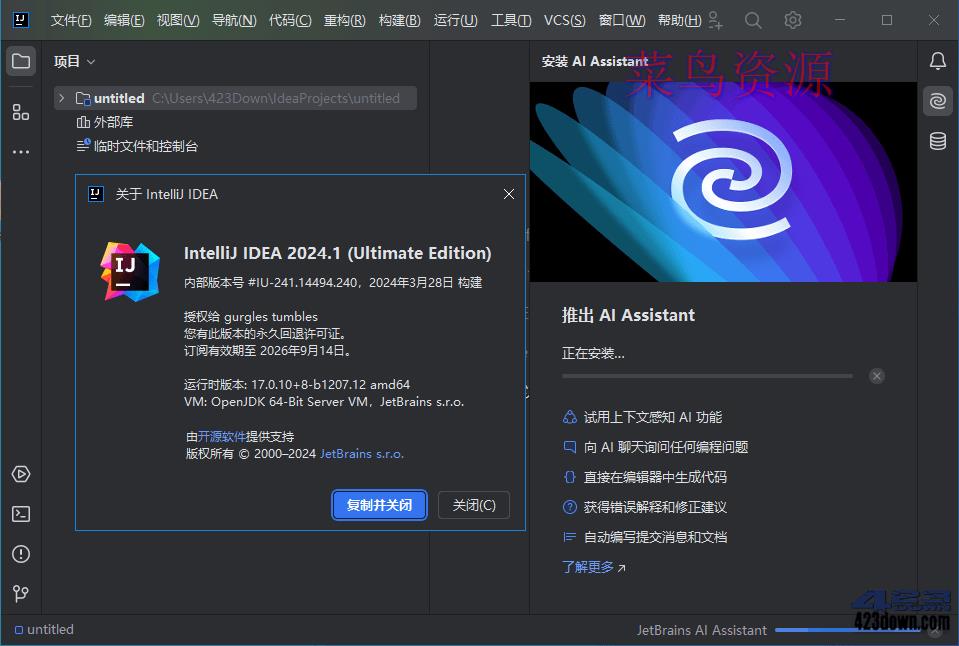 IntelliJ IDEA 2024.1.4 IDea2024中文激活版
