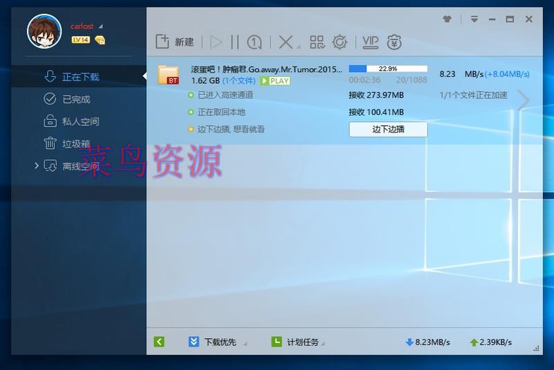 迅雷极速版 v1.0.35.366 小俊版绿色纯净版