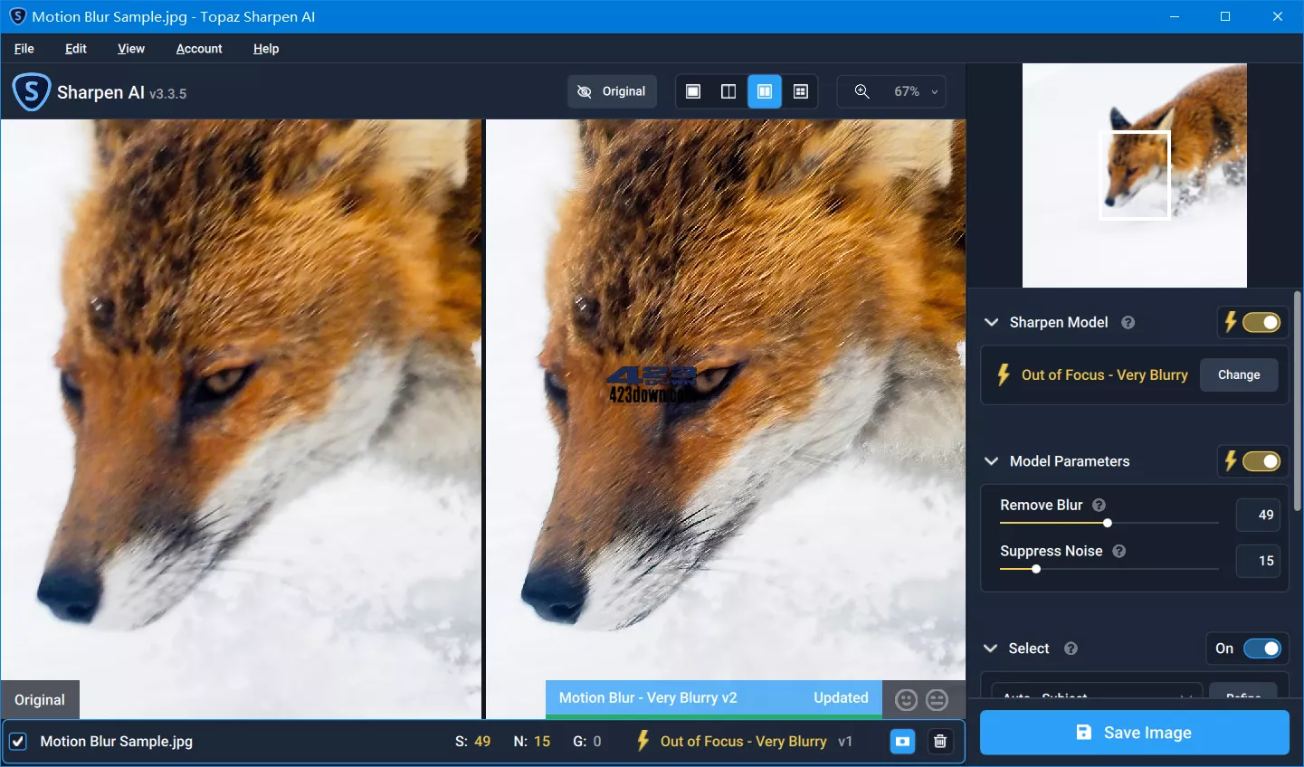 Topaz_Sharpen_AI 4.1.0 / 3.3.5_破解便携版